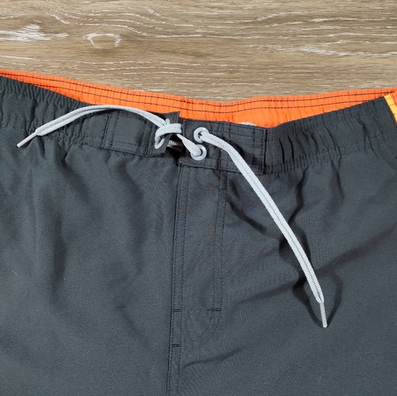 Nike Bathing Suit Men M Adult Orange Swim Trunks Swoosh Logo Basic Beach - Picture 7 of 16